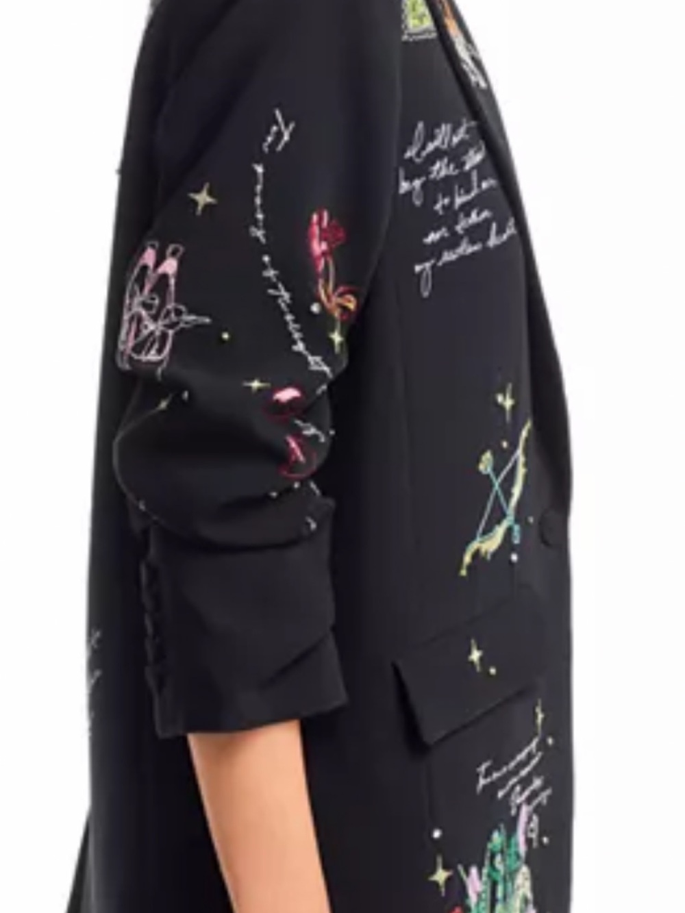 cinq a sept Black Embroidered Floral & Motif Blazer - Picture 3 of 5
